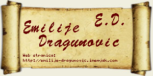 Emilije Dragunović vizit kartica